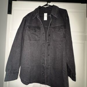 Black Denim Oversized Jacket